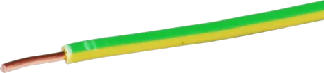Fil d'installation T 1.5mm² vert-jaune H07V-U Eca 