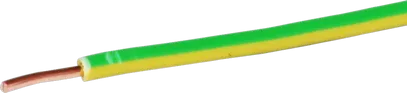 Fil sans halogène FR 1.5mm² vert-jaune Eca H07Z1-U 