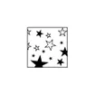 Feuille pos.symbol 'Etoiles' EDIZIOdue noir 42×42 pour lampe LED 