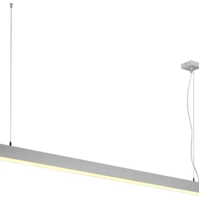 Lampada sospesa LED SLV Q-LINE DALI SINGLE 47W 3200lm 3000K 1500mm, argento 