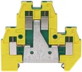 Borne de terre joignable Woertz 0.5…4mm² vis 2×2 rail DIN 35mm vert-jaune 