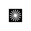 Feuille neg.symbol 'Rayons' EDIZIOdue noir 42×42 pour lampe LED 