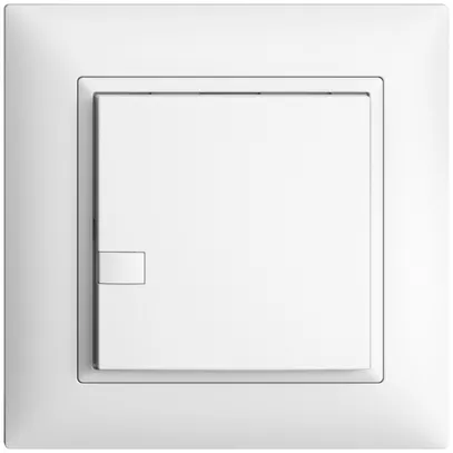 Poussoir univ. ENC 1×1t bornes à vis EDIZIOdue blanc, sans LED 