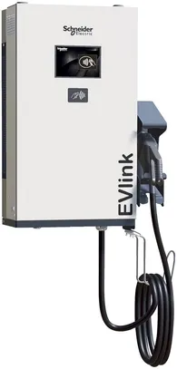 Stazione di carica EVlink EVD1S24T0B 24kW modo4 Combo2 cavo 3.5m, RFID 