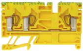 Durchgangs-Reihenklemme Woertz 0.2…1.5mm² 10A 600V Federzugansch.3×1 TH35 gn/gb 