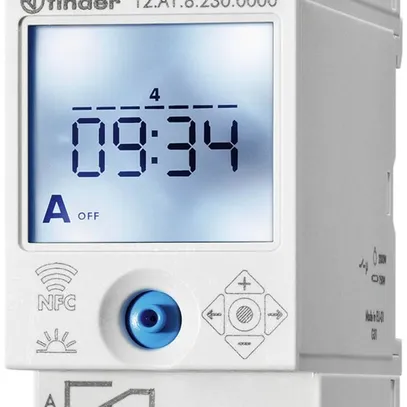 Timer astro/settimanale AMD Finder 12.A1, 1C 16A 230VAC NFC 2UM 