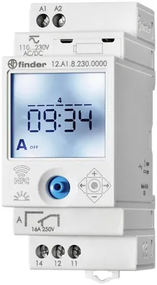Timer astro/settimanale AMD Finder 12.A1, 1C 16A 230VAC NFC 2UM 