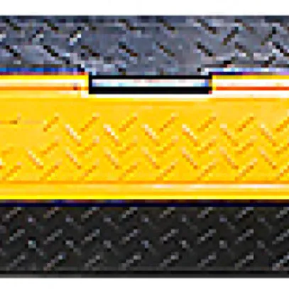 Copricavo per pavimento Protector Rubber 2-canali 1000×250×48 nero-giallo 