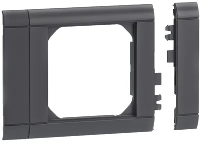 Rahmenblende Tehalit CH modular halogenfrei, 80mm, schwarz 