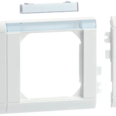 Cadre tehalit CH modulaire sans hologène, 80mm avec porte étiquette, blanc 