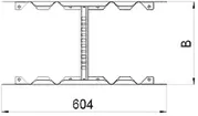 Éclisse multifonction BET 60×600mm p.échelle d.câbles zin.à chaud p.im. 