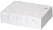 Boîte de raccordement AP KS Dätwyler blanc pour 4 modules avec pr.antipoussière 