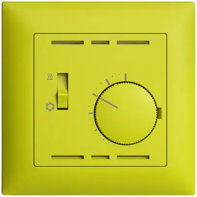 Kit di copertura ENC p.termostato EDIZIOdue, c.interruttore, 88×88mm, lemon 