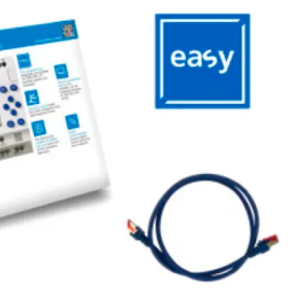 Pack de démarrage ETN avec EASY-E4-AC-12RC1, câble patch et licence de logiciel 