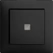Contact à poussoir lum. ENC EDIZIOdue A-R/1P noir, a.lenti.LED.60×60mm 