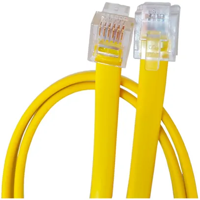 Câble de signalisation RJ12m Ceconet Smart Metering, LSZH, plat, jaune, 5m 