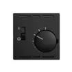 Abdeckset für Thermostat EDIZIOdue, mit Schalter Heizen/Kühlen, 60×60mm, schwarz 