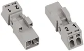 Stecker WAGO 2L 0.25…1.5mm² grau Codierung B 16A 250V ohne Zugentlastungsgehäuse 