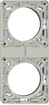 Intestazione NUP Feller NEVO, 2×1, per apparecchi N.CO, grigio chiaro 
