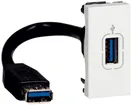 Prise USB INC MOS blanc 1 module femelle 