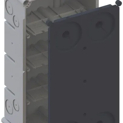 UP-Einlasskasten AGRO 4×2 650°C mit Schutzdeckel, M20/25, grau 