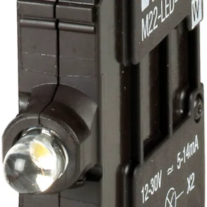 Élément lumineux LED Eaton M22 85…264VAC fixation frontale/raccord. vis blanc 