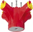 Tassello per lampada MT Crallo-Star Ø60×90mm, c.anello di mont., 4×M20/M25 rosso 