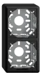 AP-Kopfzeile EDIZIOdue 2×1 FX54 schwarz 