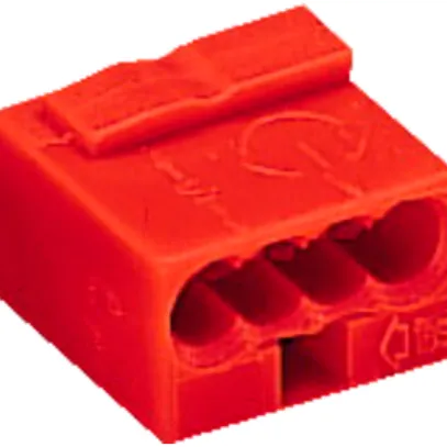 Morsetto di connessione WAGO MICRO per filo 4×0.6…0.8mm rosso 