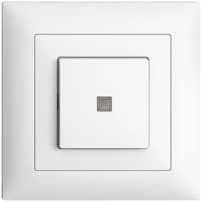 Contact à poussoir lum. ENC EDIZIOdue A-R/1P blanc, a.lenti.LED.88×88mm 