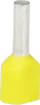 Capocorda doppio isolato 1mm²/12mm giallo 