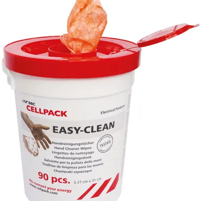 Salviette per la pulizia delle mani Cellpack EASY-CLEAN in bidone a 90 pezzi 