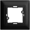 Kit frontal EDIZIOdue noir 88×88mm pour lampe témoin plate 