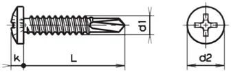 LK-Blechschraube 3.9×19mm verz.Phillips, DIN 7504 N 