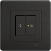 UP-Leuchtdruckschalter EDIZIO.liv SNAPFIX® für Licht&Venti 3/3/1L KS gelb sz 