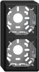 Kappe mit Grundplatte 2×54mm schwarz für Kombination FX vertikal/horizontal 