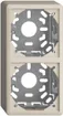 Kappe mit Grundplatte 2×54mm crema für Kombination FX vertikal/horizontal 