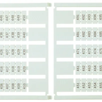 Etiquette de marquage 5×9mm 2×51…100, 5 cartes à 100 