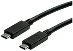 USB-Kabel ROLINE USB-C/USB-C (USB 3.2 Gen2) 10Gbit/s 100W schwarz 0.5m 