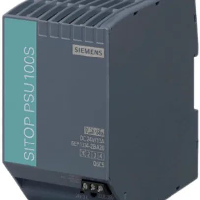 Alimentazione Siemens SITOP PSU100S, IN:120/230VAC, OUT:24VDC/10A 