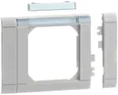 Rahmenblende Tehalit CH modular halogenfrei, 80mm, m.Beschriftungsfeld lichtgrau 
