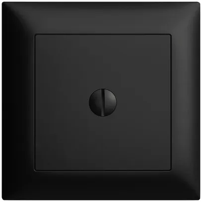Plaque d'obturation EDIZIOdue noir 88×88mm 