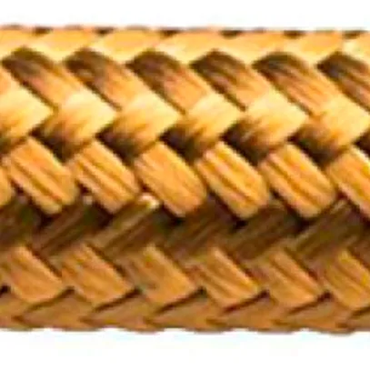 Cavo tessile Roesch H03VV-F 3×0.75mm² LNPE tondo, seta artificiale, oro 