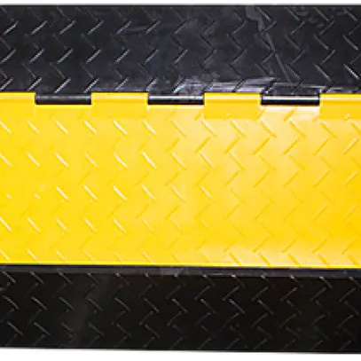 Copricavo per pavimento Protector Rubber 4-canali 800×590×78 nero-giallo 
