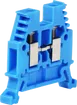 Borne de passage joignable Woertz 0.5…4mm² 32A 1000V vis 2×1 rail DIN 35mm bleu 
