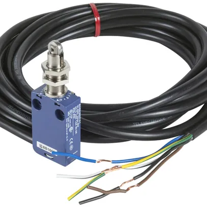Interrupteur de position OsiSense XCMD poussoir à galet M12, câble 1m 
