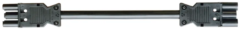 Rallonge Wieland GST18i3 3×2.5mm² 250V 20A 2m noir fiche-prise, Cca 