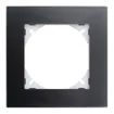 Cadre de recouvrement EDIZIOdue prestige 1×1 verre noir 