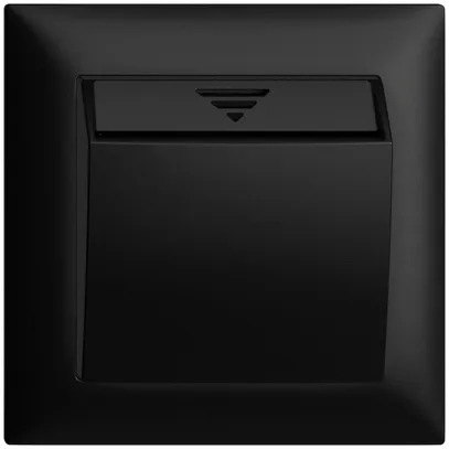 Kit frontal ENC EDIZIOdue noir 88×88mm pour Hotelcard 230VAC 