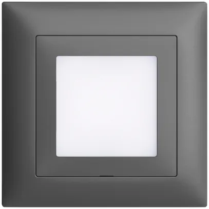 Kit frontal ENC EDIZIOdue gris foncé 88×88mm pour luminaire LED 